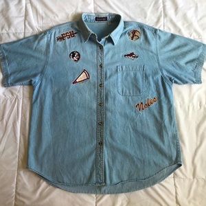 FSU Embroidered Denim Button Down